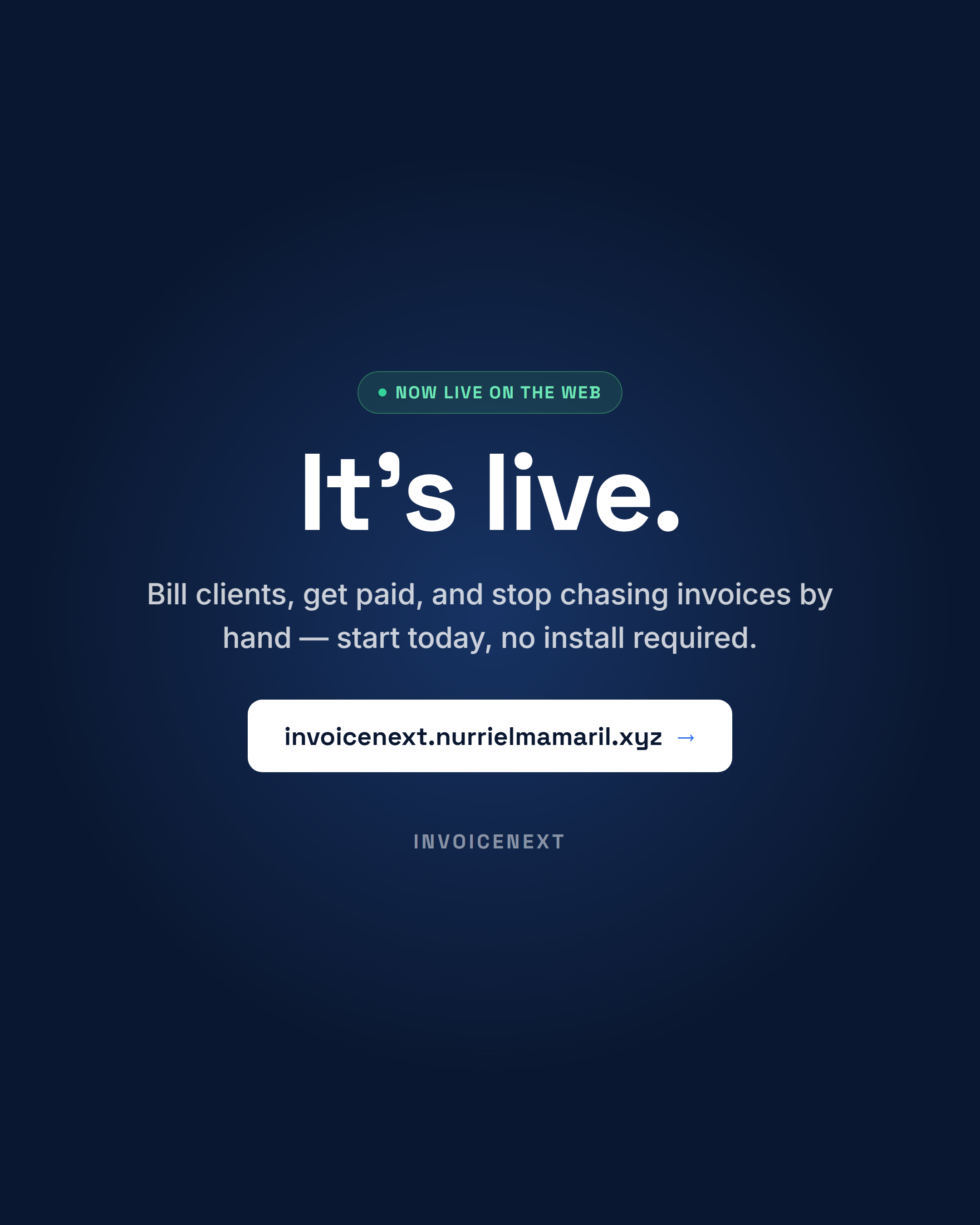It's live — invoicenext.nurrielmamaril.xyz